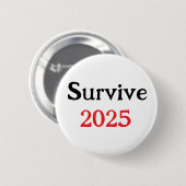 Overleven 2025 ronde button 5,7 cm (Voorkant /achterkant)