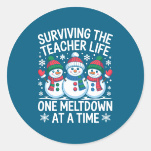 Overleven Als Leraar, Eén Meltdown Per Keer Ronde Sticker