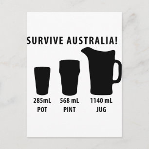 overleven australië - bier briefkaart