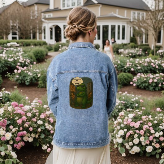 Overleven in 2025: Dino-stijl Denim Jacket (Huwelijk Achterkant)