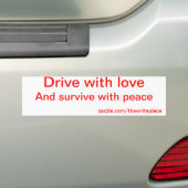 Overleven met vrede bumpersticker (Op auto)
