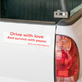 Overleven met vrede bumpersticker (Op Truck)