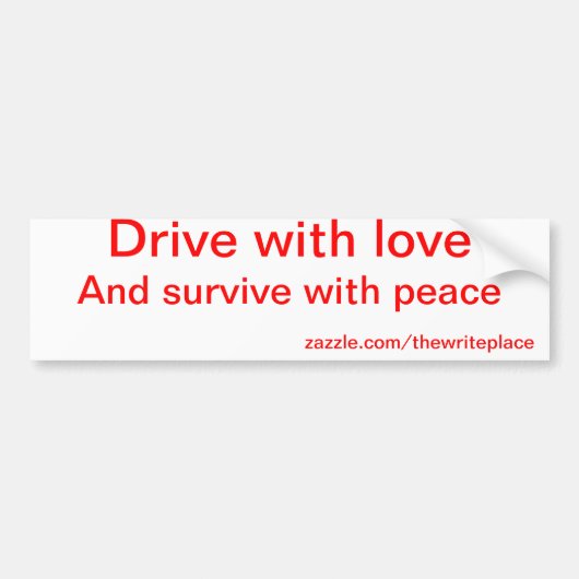 Overleven met vrede bumpersticker (Voorkant)
