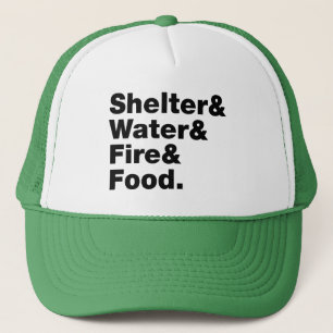 Overleven (Onderdak & Water & Vuur & Voedsel.) Trucker Pet