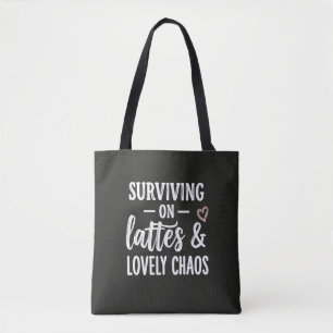 Overleven op Koffie en Lieflijke Chaos Tote Bag