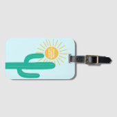 Overleven op zonneschijn en spit bagagelabel (Voorkant (horizontaal))