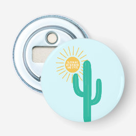 Overleven op zonneschijn en spit button flesopener