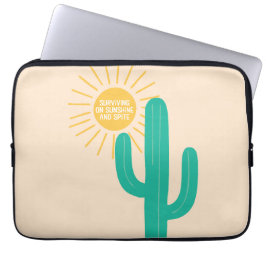 Overleven op zonneschijn en spit laptop sleeve