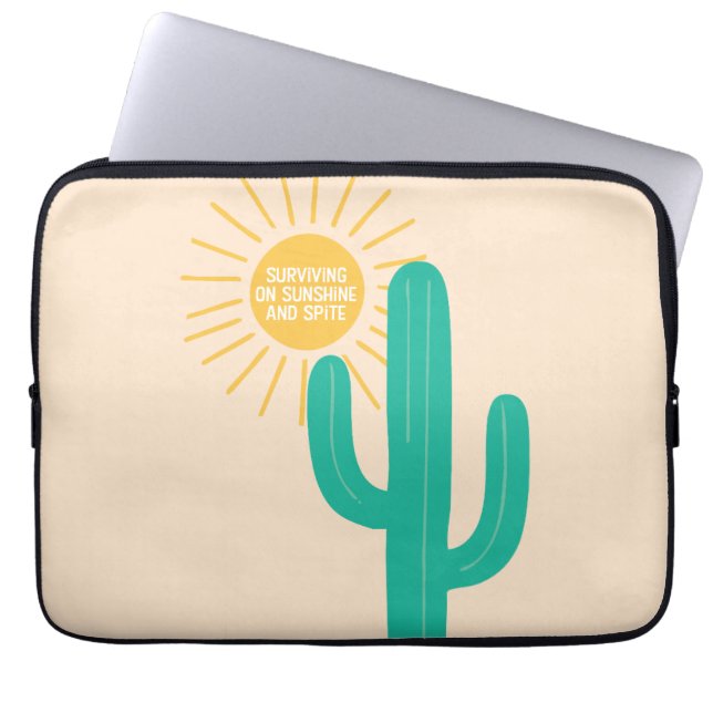 Overleven op zonneschijn en spit laptop sleeve (Voorkant)