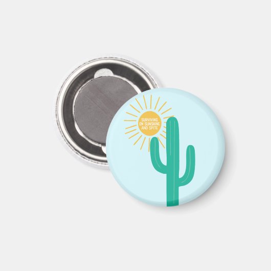 Overleven op zonneschijn en spit magneet (Voorkant / Achterkant)