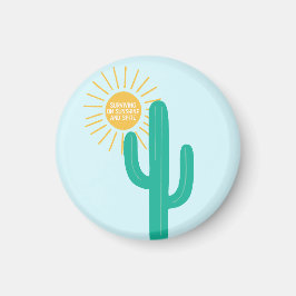 Overleven op zonneschijn en spit magneet