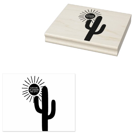 Overleven op zonneschijn en spit rubberstempel (Gestempeld)