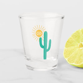 Overleven op zonneschijn en spit shot glas