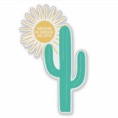 Overleven op zonneschijn en spit sticker (Voorkant)