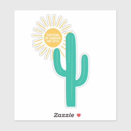 Overleven op zonneschijn en spit sticker (Vel)