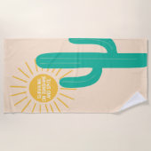 Overleven op zonneschijn en spit strandlaken (Voorkant)