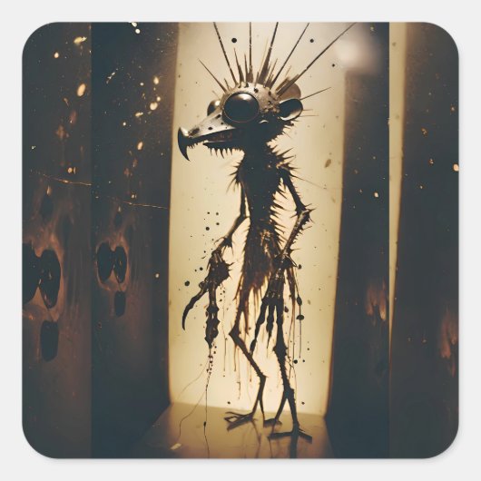 Overleven van dagelijkse verschrikkingen voor de R Vierkante Sticker (Voorkant)