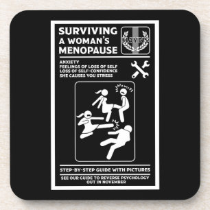 Overleven van de menopauze bier onderzetter