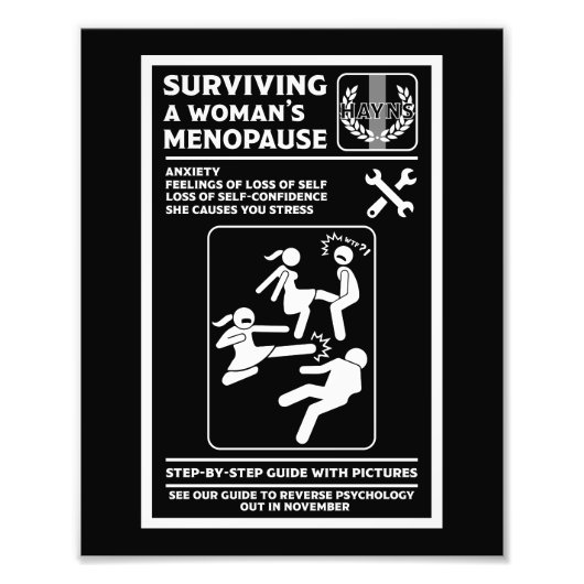 Overleven van de menopauze foto afdruk (Voorkant)