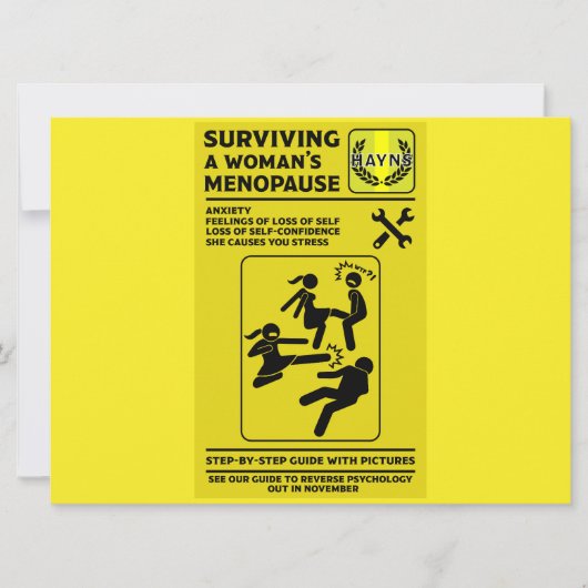 Overleven van de menopauze kaart (Voorkant)