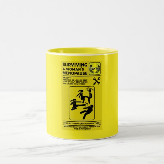 Overleven van de menopauze tweekleurige koffiemok (Center)