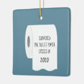 Overleven van de Toilet Paper-crisis van 2020 Keramisch Ornament (Links)
