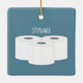 Overleven van de Toilet Paper-crisis van 2020 Keramisch Ornament (Achterkant)