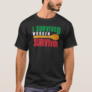 Overleven van de Wooden Spoon Italiaanse vlag Vade T-shirt