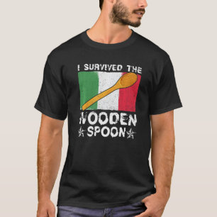 Overleven van de Wooden Spoon Italiaanse vlag Vade T-shirt