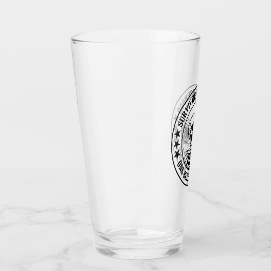 Overleven van het vaderschap voor papa Funny Beer Glas (Rechts)