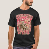 Overlevend uit pure koppigheid Retro Skelet T-shirt (Voorkant)