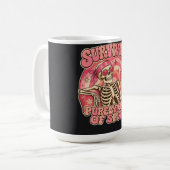 Overlevend uit pure wraak Retro Skelet Koffiemok (Voorkant links)
