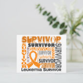 Overlevende 10 Leukemie Briefkaart (Staand voorkant)