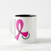 Overlevende 12 van Kanker van de borst Tweekleurige Koffiemok (Voorkant links)