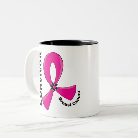 Overlevende 12 van Kanker van de borst Tweekleurige Koffiemok (Voorkant links)