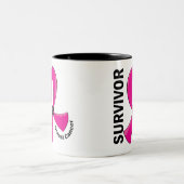 Overlevende 12 van Kanker van de borst Tweekleurige Koffiemok (Center)