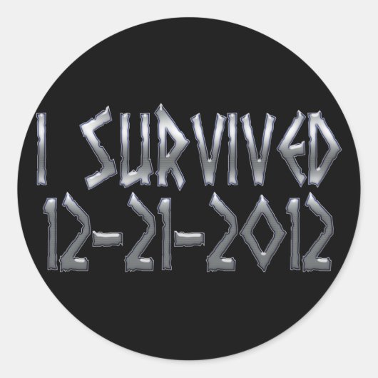 Overlevende 2012 ronde sticker (Voorkant)