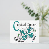 Overlevende 6 baarmoederhalskanker briefkaart (Staand voorkant)