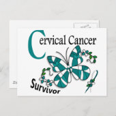 Overlevende 6 baarmoederhalskanker briefkaart (Voorkant / Achterkant)