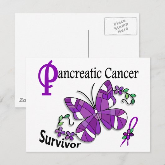 Overlevende 6 pancreaskanker briefkaart (Voorkant / Achterkant)