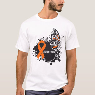 Overlevende Abstracte vlinderleukemie T-shirt