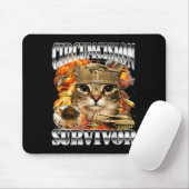 Overlevende Besnijdenis Kat Meme Bootleg Grappig Muismat (Met muis)