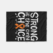 Overlevende bloedkanker strijder chemo oranje lint fleece deken (Voorkant (Horizontaal))