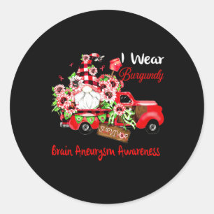Overlevende Bloem Kabouter Hersenaneurysma Bewustz Ronde Sticker