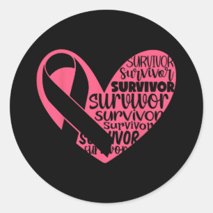 Overlevende borstkanker Awarenes Ronde Sticker