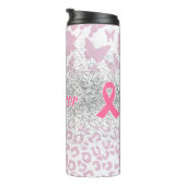 Overlevende borstkanker dierenprint vlinder thermosbeker (Geroteerd rechts)