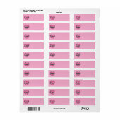 Overlevende Borstkanker Hart Etiket (Full Sheet)