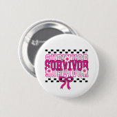 Overlevende Borstkanker Roze Ronde Button 5,7 Cm (Voorkant /achterkant)