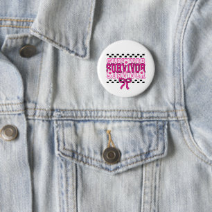 Overlevende Borstkanker Roze Ronde Button 5,7 Cm