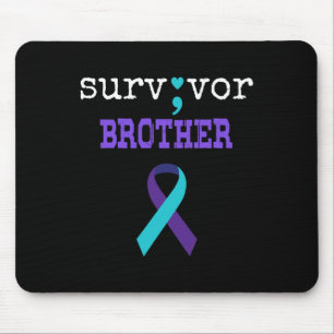 Overlevende Broer Semicolon Gift Zelfmoordpreventi Muismat